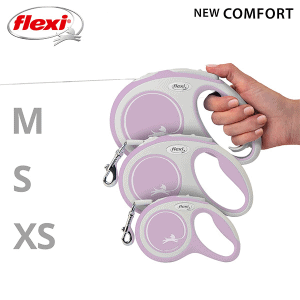 FLEXI pavadėlis šuniui New Comfort S juostinis 5m, rožinis - papildoma nuotrauka 4
