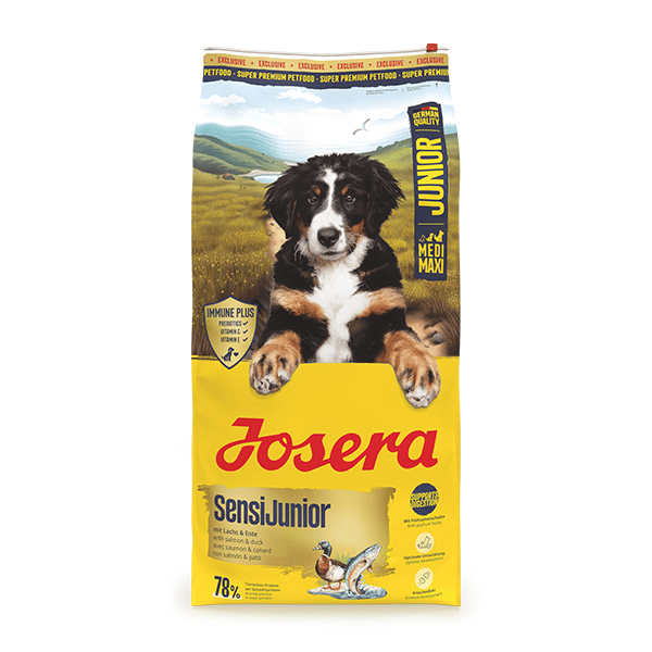 Josera SensiJunior sausas pašaras jautriems jauniems šunims su antiena ir lašiša, 12,5 kg