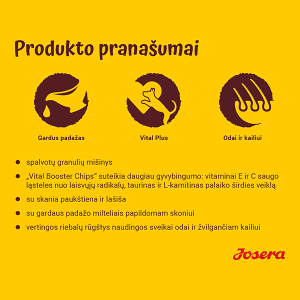 Josera Fiesta Plus sausas pašaras šunims su lašiša, 900 g - papildoma nuotrauka 3