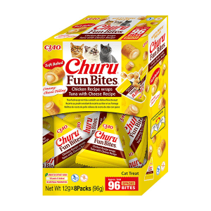 Churu Fun Bites skanėstas katėms su tunu ir sūriu suktinukai 96g