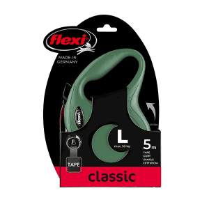 FLEXI pavadėlis šuniui Classic L Tape juostinis 5m, alyvuogių žalia - papildoma nuotrauka 2