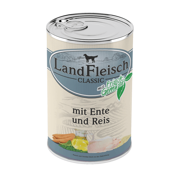 Landfleisch konservai šunims, antiena+ryžiai, 400g