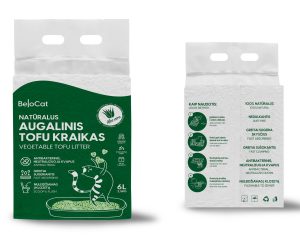 Kraikas katėms TOFU BeloCat, alavijo / aloe vera kvapo, 6 l (2,5 kg), 2 mm granulės - papildoma nuotrauka 2