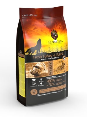 Ambrosia begrūdis su triušiena ir šviežia  kalakutiena sausas maistas šunims, Rabbit & Fresh Turkey 12 kg - papildoma nuotrauka 3