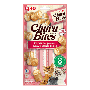 Churu Bites skanėstas katėms su tunu ir lašiša, suktinukai, 3 vnt.