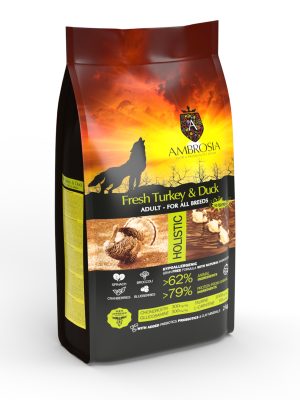 Ambrosia begrūdis su šviežia kalakutiena ir antiena sausas maistas šunims, Fresh Turkey & Duck 12kg - papildoma nuotrauka 3