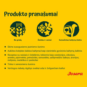 Josera Salmon & Potato begrūdis sausas pašaras šunims su lašiša ir bulvėmis, 900 g - papildoma nuotrauka 3