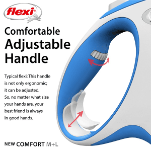 FLEXI pavadėlis šuniui New Comfort M juostinis 5m, žydras - papildoma nuotrauka 4