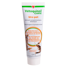 Vetoquinol Uro pet pasta šlapimo takų ligoms, šunims ir katėms, 120g