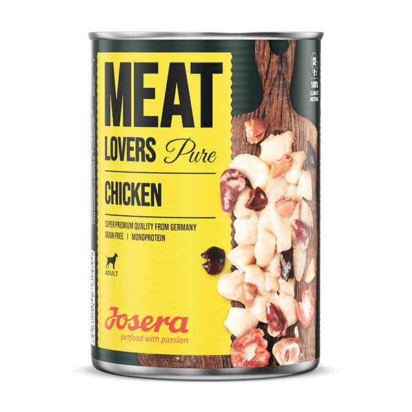 Josera Meat Lovers Pure Chicken konservuotas pašaras šunims su vištiena, 400 g