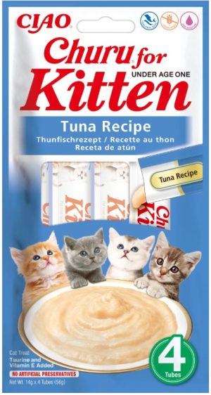 Churu Kitten su tunu - kreminis skanėstas kačiukams, 4 x 14 g - papildoma nuotrauka 2