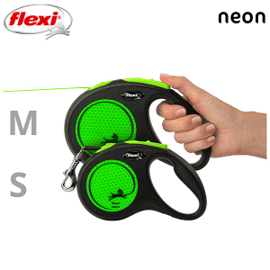 FLEXI pavadėlis šuniui New Neon M juostinis 5m, žalias - papildoma nuotrauka 5