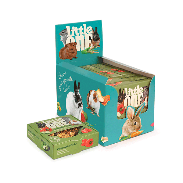 Little one skanėstas-žaislas graužikams daržovių pica, 55 g