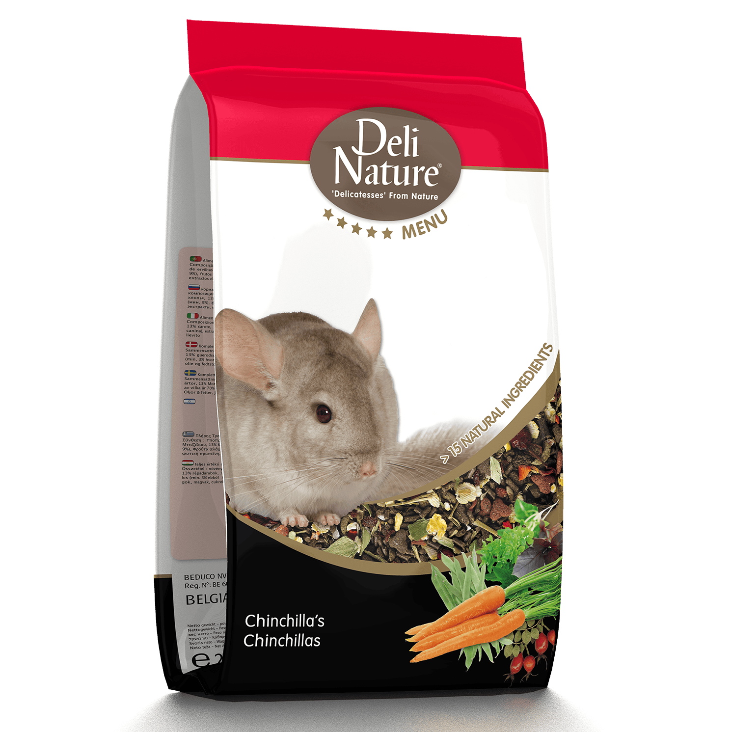 Deli Nature Menu Super Premium pašaras šinšiloms, 2,5 kg - papildoma nuotrauka 2