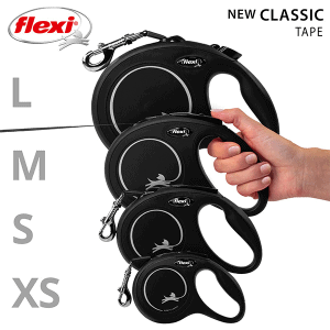 FLEXI pavadėlis šuniui New Classic L juostinis 8m, juodas - papildoma nuotrauka 4