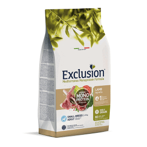 Exclusion Mono Protein Mediterraneo sausas pašaras mažų veislių šunims su ėriena, S, 2 kg