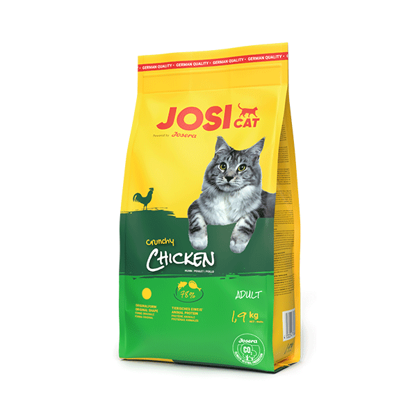 JosiCat Crunchy Chicken sausas pašaras katėms su vištiena, 1,9 kg