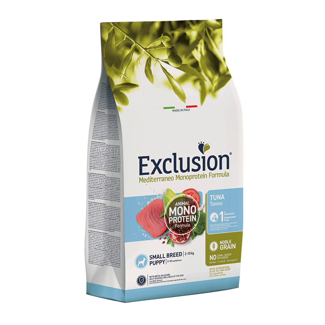 Exclusion ME MONO NOBLE GRAIN sausas pašaras šuniukams,su tunu, 500g