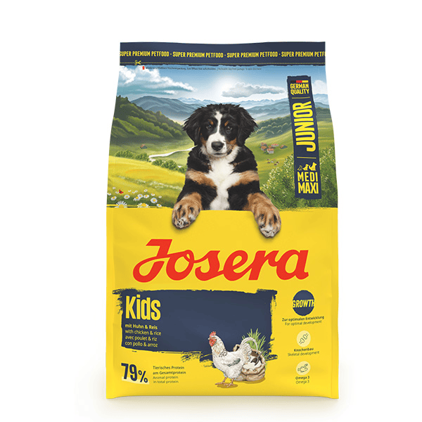 Josera Kids sausas pašaras jauniems šunims su paukštiena, 3 kg