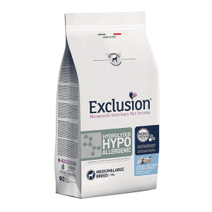 Exclusion Hydrolyzed Hypoallergenic maistas šunims su hidrolizuota žuvimi ir kukurūzų krakmolu M/L 12 kg - papildoma nuotrauka 2