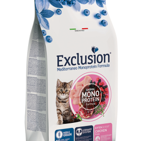 Exclusion Mediterraneo Monoprotein sausas pašaras kačiukams su vištiena, 1,5 kg