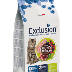 Exclusion Mediterraneo Monoprotein sausas pašaras katėms su vištiena, 1,5 kg