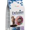 Exclusion Mediterraneo Monoprotein sausas pašaras sterilizuotoms didelėms katėms su vištiena, 1,5 kg