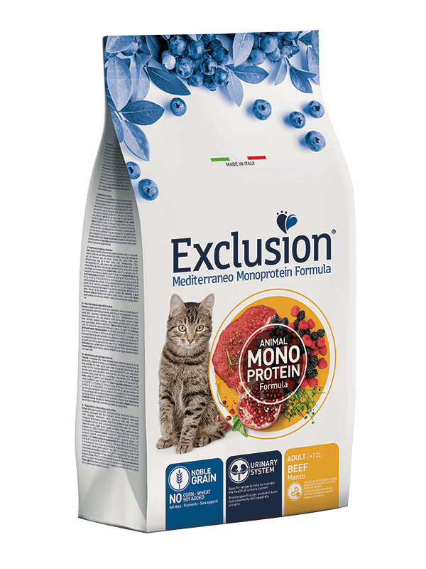 Exclusion Mediterraneo Monoprotein sausas pašaras katėms su jautiena, 1,5 kg - papildoma nuotrauka 2