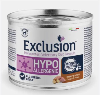 Exclusion Hypoallergenic konservai šunims su triušiena ir bulvėmis 200 g - papildoma nuotrauka 2
