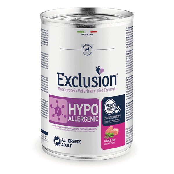 Exclusion Hypoallergenic konservai šunims su kiauliena ir žirniais 400 g - papildoma nuotrauka 2
