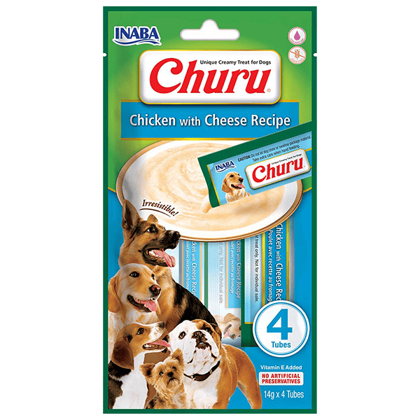 Churu kreminis skanėstas šunims su vištiena ir sūriu, 4 vnt.