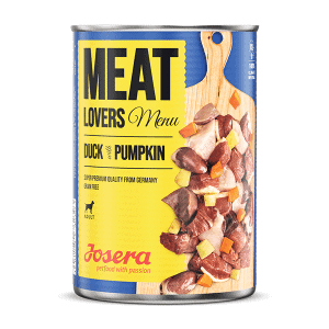 Josera Meat Lovers Menu Duck with Pumpkin konservuotas pašaras šunims su antiena ir moliūgais, 400 g