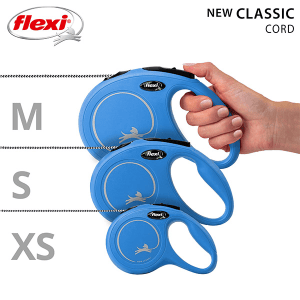 FLEXI pavadėlis šuniui New Classic S virvinis 5m, mėlynas - papildoma nuotrauka 4