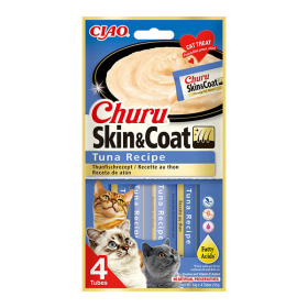 Churu Skin+Coat kreminis skanėstas katėms su tunu, 4vnt