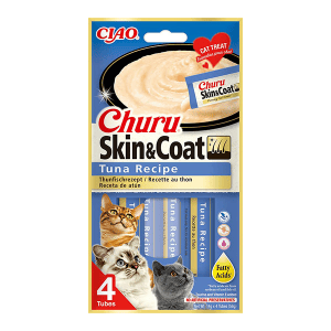 Churu Skin+Coat kreminis skanėstas katėms su tunu, 4vnt