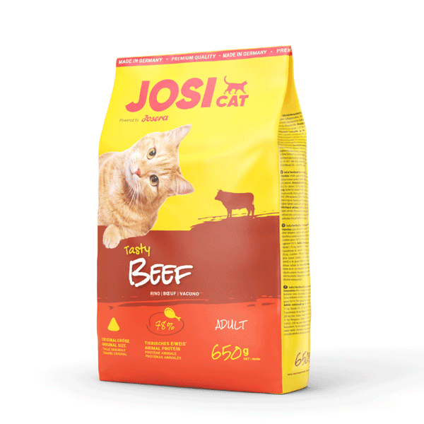 JosiCat Tasty Beef sausas pašaras katėms su jautiena, 650 g