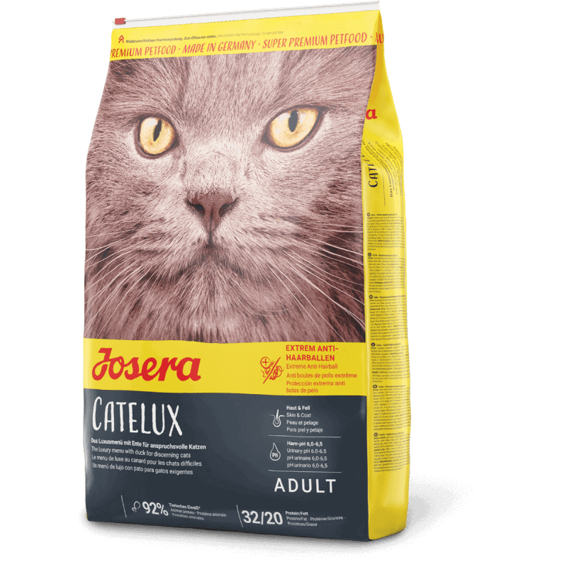 Josera Catelux 2 kg - sausas maistas katėms nuo plaukų gumuliukų