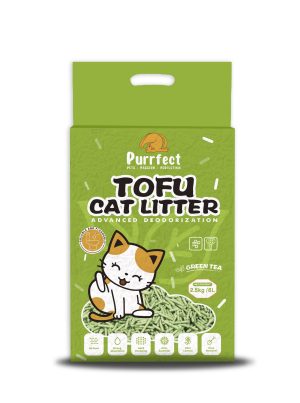 Kraikas katėms Purrfect žalios arbatos kvapo, 6 l (2,5 kg), nedulkantis