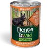 Monge BWild begrūdžiai konservai šunims su antiena, moliūgu ir cukinija, 400 g