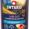 Ontario konservai šunims su ėriena ir šaltalankiu, 400 g, Lamb Pate with Sea Buckthorn