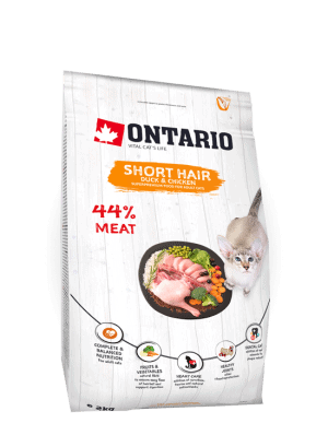 Sausas maistas trumpaplaukėms katėms, 1 kg, Ontario Cat Shorthair