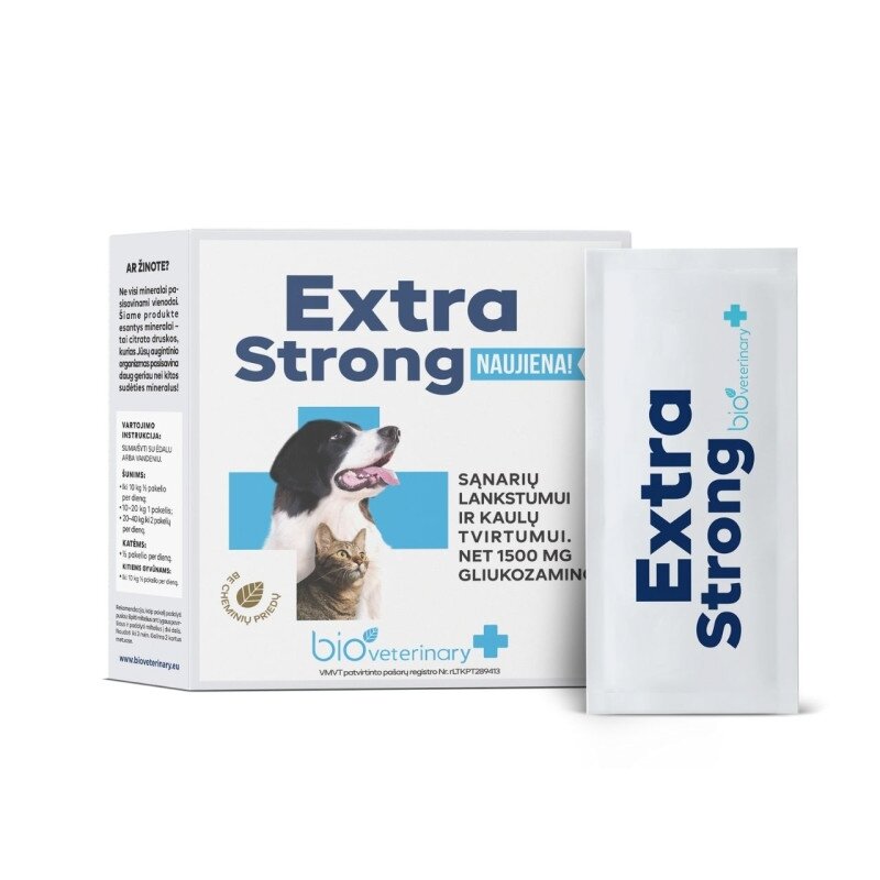 Papildas gyvūnams Bioveterinary Extra Strong, 28 pok.