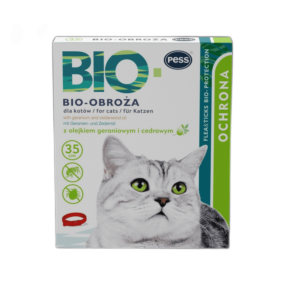 PESS biologinis antkaklis nuo parazitų katėms, 35 cm - papildoma nuotrauka 2