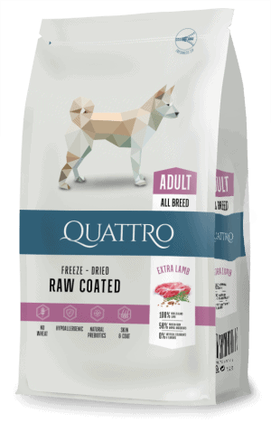 QUATTRO Extra Lamb su ėriena sausas šunų pašaras, 12kg