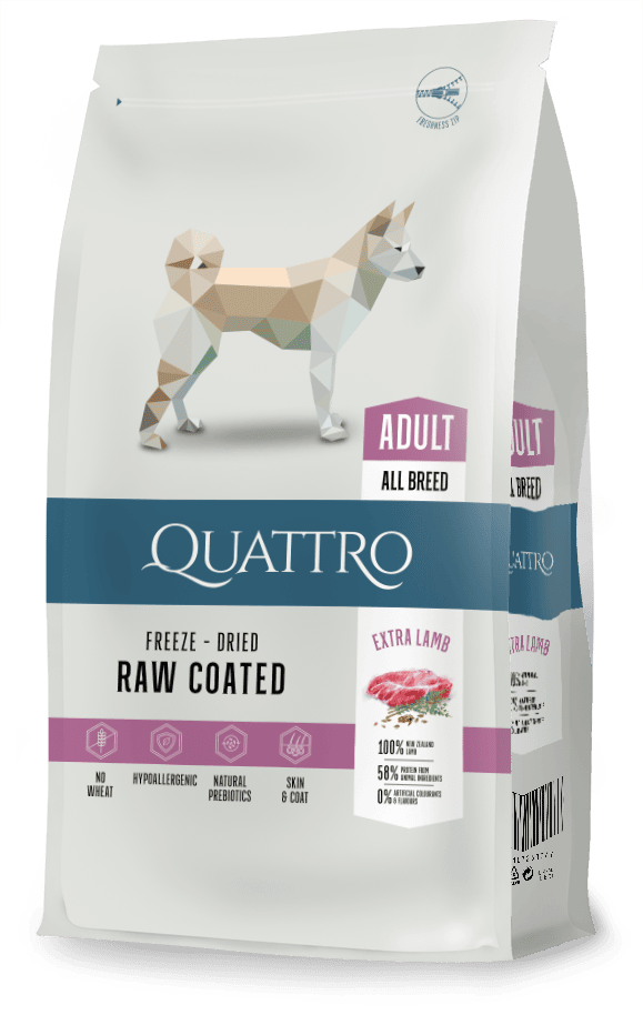 QUATTRO Extra Lamb su ėriena sausas šunų pašaras, 3kg