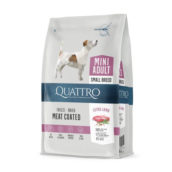 QUATTRO Mini Lamb su ėriena sausas mažų veislių šunų pašaras, 7kg - papildoma nuotrauka 2