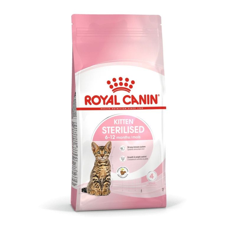 ROYAL CANIN KITTEN STERILISED 2 KG - sausas maistas jauniems augantiems sterilizuotiems / kastruotiems kačiukams - papildoma nuotrauka 2