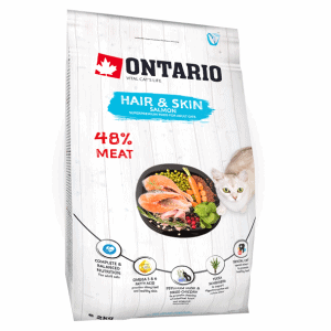 Sausas maistas kačių kailiui ir odai, 1 kg, Ontario Cat Hair & Skin - papildoma nuotrauka 2