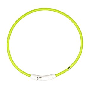 Šviečiantis antkaklis šunims, SEECURITY, nailoninis, USB, žalias, 35 cm - papildoma nuotrauka 2
