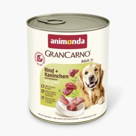 Animonda GranCarno Adult Beef + Rabbit with Herbs: konservai suaugusiems šunims su šviežia jautiena ir triušiena, paskaninta žolelėmis, 800 g - papildoma nuotrauka 3